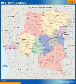 Mapamundi Fisico Politico plastificado  Mapas para Colombia y América  Central de pared grandes